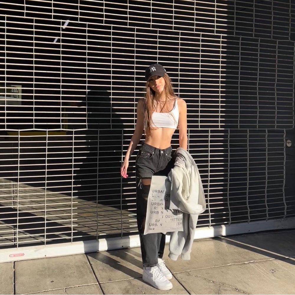 BDG Urban Outfitters dark grey high rise jeans